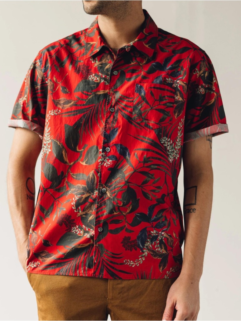 NORSE PROJECTS CARSTEN PRINT SHIRT Cotton Luxury button down lightweight medium